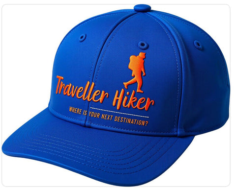 Traveller Hiker Adjustable Cap – Outdoor Hiking & Travel Baseball Hat with Embroidered Logo | Unisex Adventure Snapback