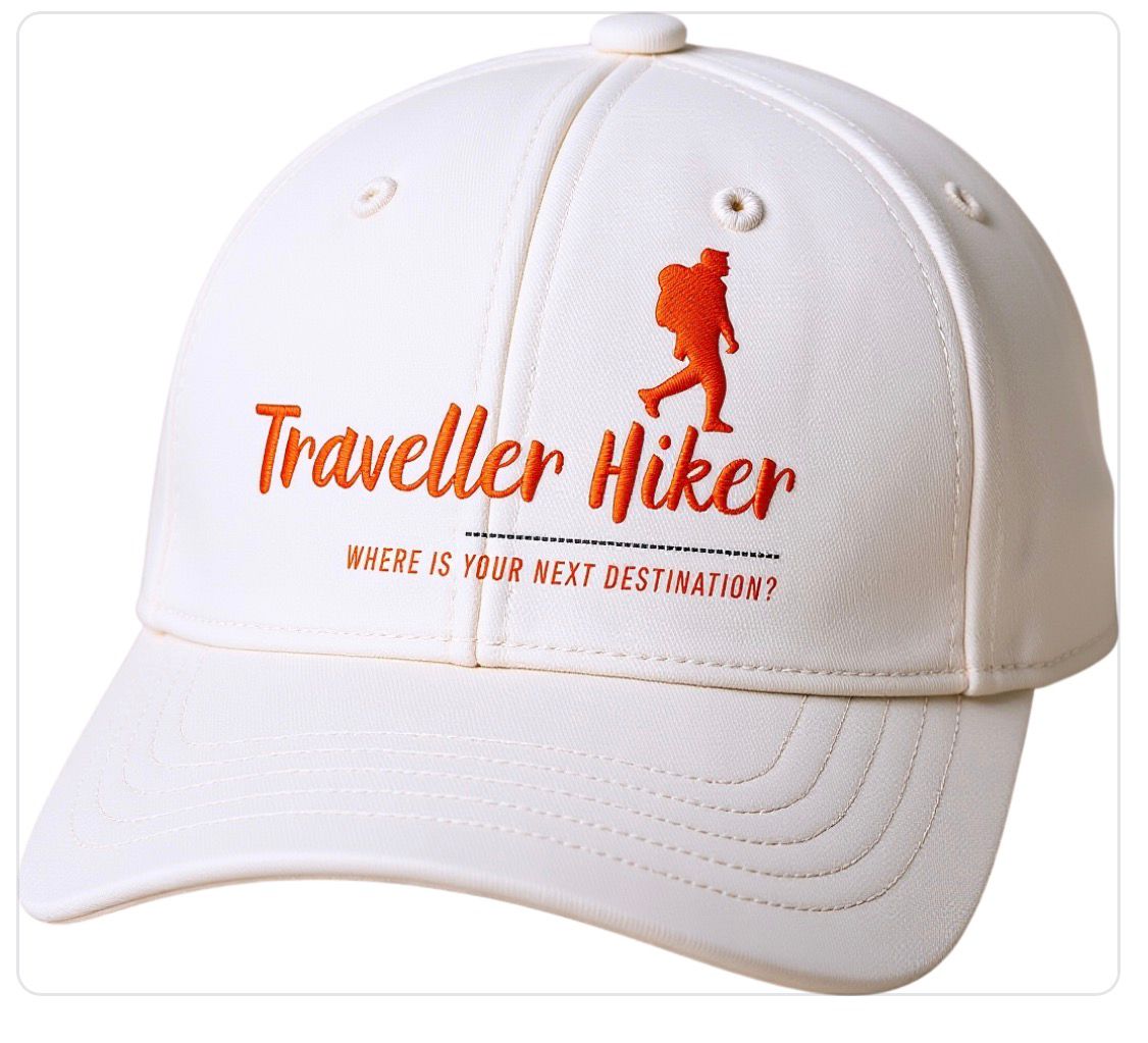 Traveller Hiker Adjustable Cap – Outdoor Hiking & Travel Baseball Hat with Embroidered Logo | Unisex Adventure Snapback