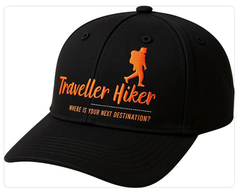 Traveller Hiker Adjustable Cap – Outdoor Hiking & Travel Baseball Hat with Embroidered Logo | Unisex Adventure Snapback