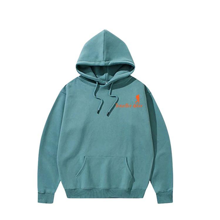 Traveller Hiker Teal Hoodie – Unisex Fleece Pullover with Kangaroo Pocket | Winter Casual Sweatshirt