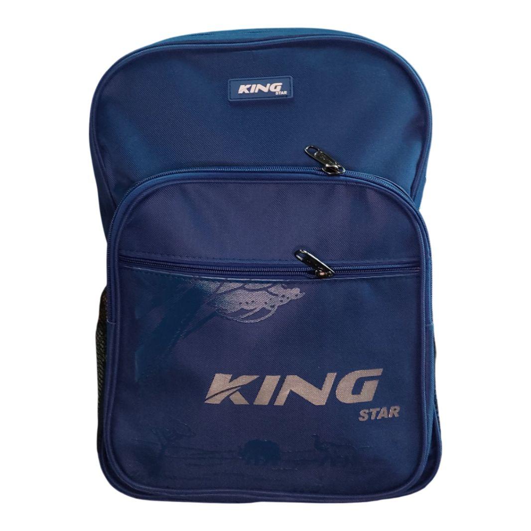King Star Blue School Backpack – Lightweight Multi-Compartment Travel & Casual Bag