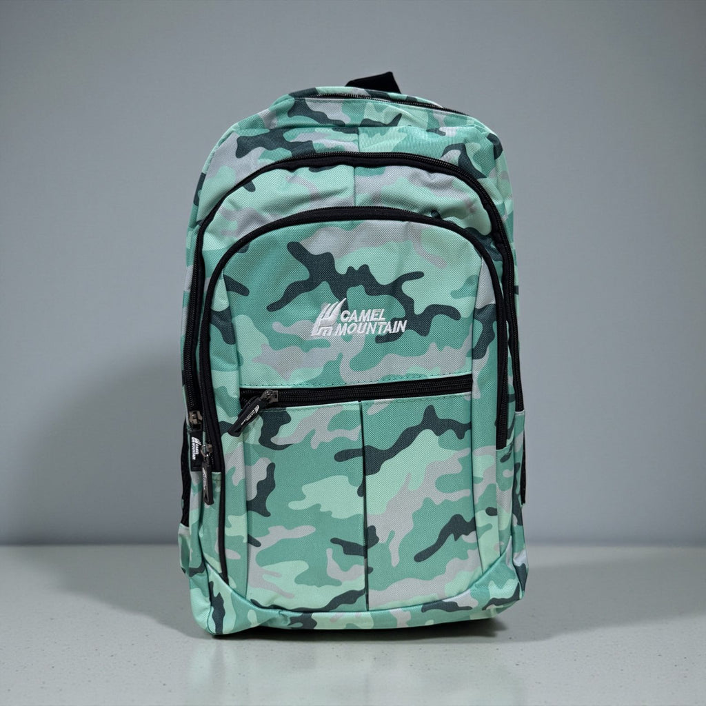 Camel Mountain Camo Hiking Backpack | Waterproof Camping & Travel Rucksack