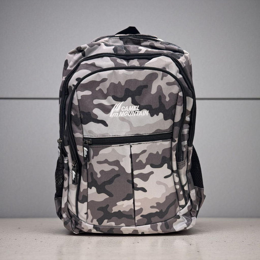 Camel Mountain Camo Hiking Backpack | Waterproof Camping & Travel Rucksack