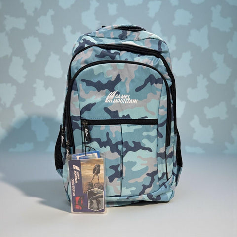 Camel Mountain Camo Hiking Backpack | Waterproof Camping & Travel Rucksack