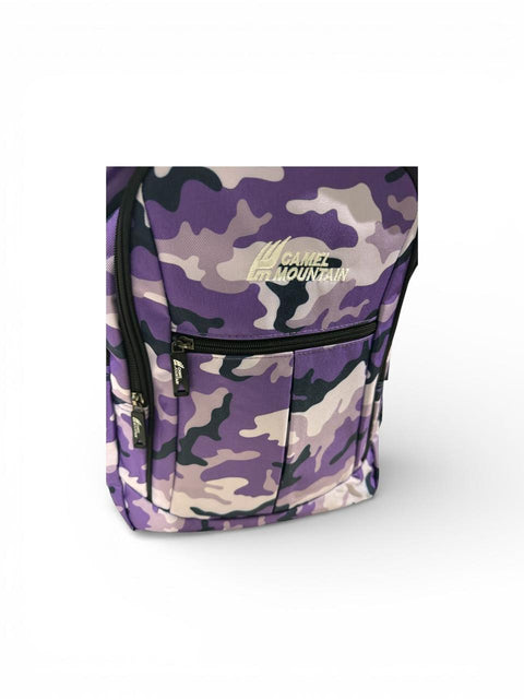 Camel Mountain Camo Hiking Backpack | Waterproof Camping & Travel Rucksack