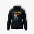 "I'm Silently Judging Your Hiking Skills" Funny Outdoor Graphic Pullover Hoodie