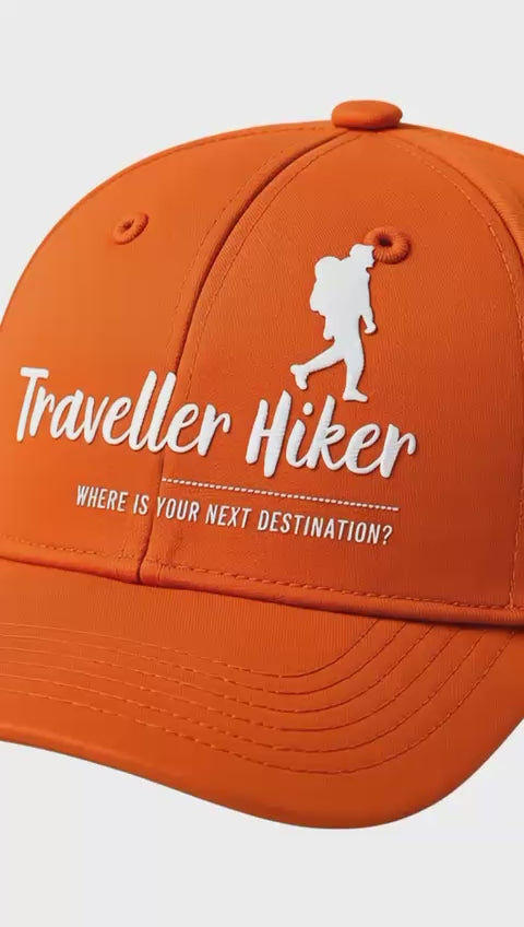 Traveller Hiker Adjustable Cap – Outdoor Hiking & Travel Baseball Hat with Embroidered Logo | Unisex Adventure Snapback